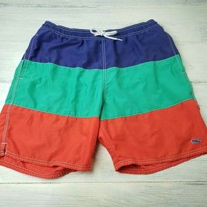 Vineyard Vines Mens Swim Trunk Shorts Large Mesh Lined Pockets Multi Striped